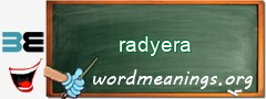 WordMeaning blackboard for radyera
